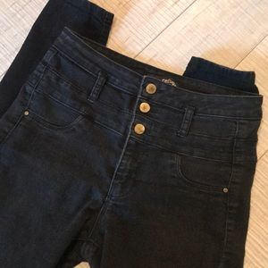 Black high waisted jeans